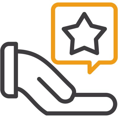 Yıldız simgesi. Web illüstrasyonu