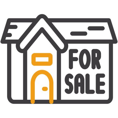 Ev satışı vektör simgesi