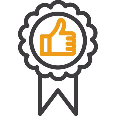 Rozet ödülü vektör simgesi tasarımı