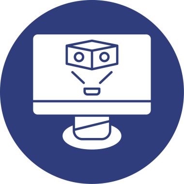 Bilgisayar. Web simgesi basit illüstrasyon