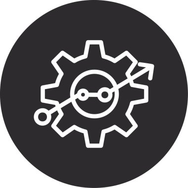 Cog simgesi vektör illüstrasyonu