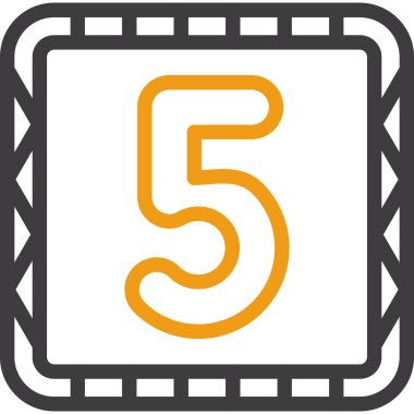 beş günlük simge, vektör illüstrasyonu