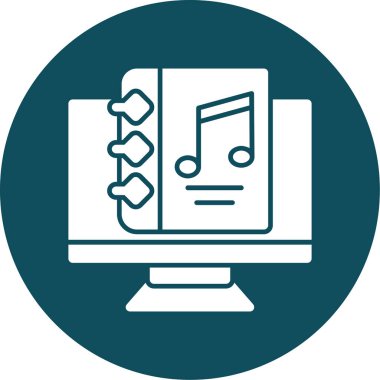 Müzik. Web simgesi basit illüstrasyon