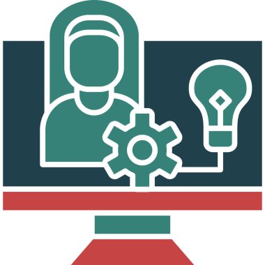 ampul fikri ikon vektör illüstrasyonu