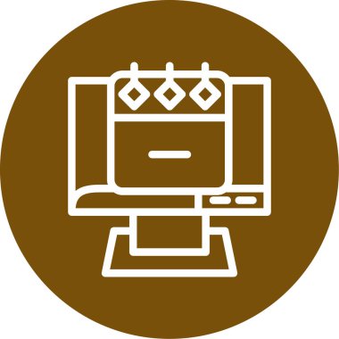 Dizüstü bilgisayar simgesinin vektör çizimi