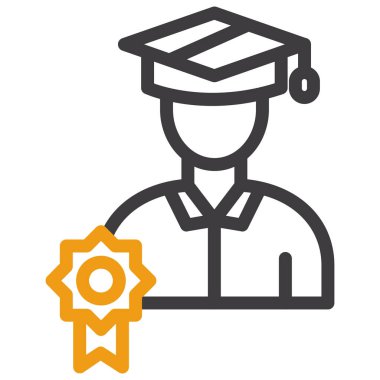 Öğrenci simgesi, vektör çizimi