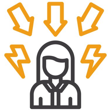 Bir kadın simgesinin vektör illüstrasyonu