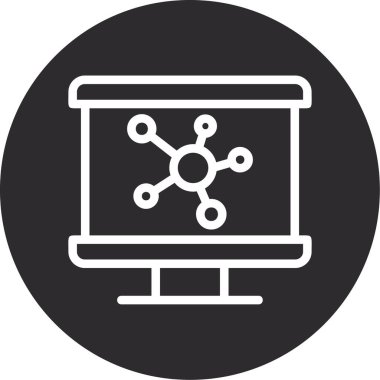 Bilgisayar. Web simgesi basit illüstrasyon