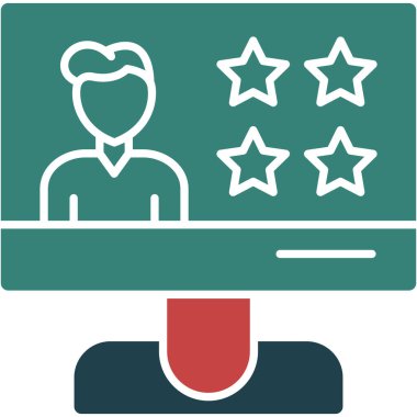 Geri besleme derecelendirme vektörü simgesi