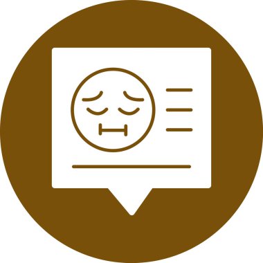 Üzgün bir yüzün vektör illüstrasyon simgesi