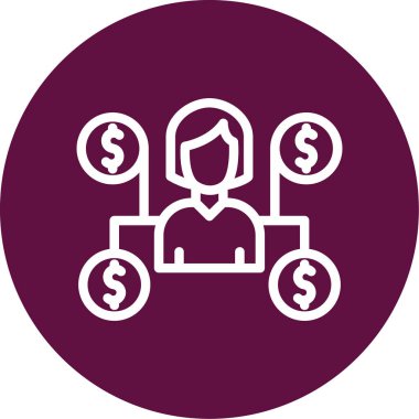 İş ve finans simgesinin vektör illüstrasyonu