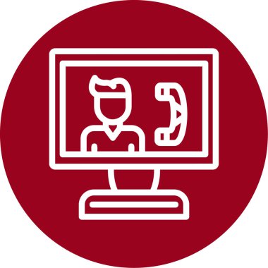 Çağrı merkezi ikon vektör illüstrasyonu