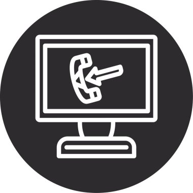 vektör lcd simgesi illüstrasyonu