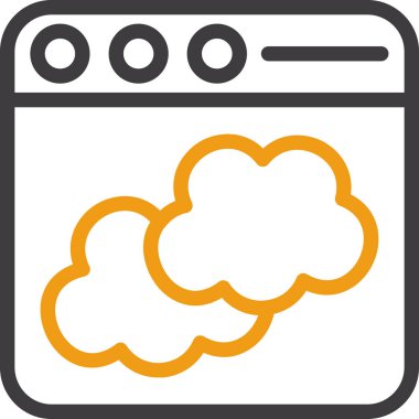 Bulut. Web simgesi basit illüstrasyon