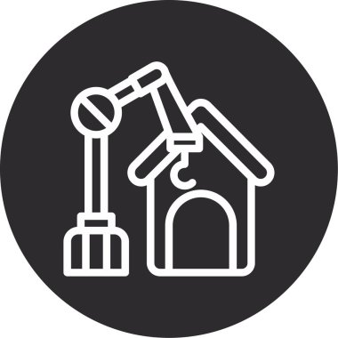 Ev. Web simgesi basit illüstrasyon