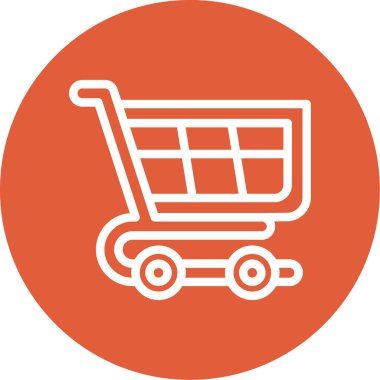 Sepet ikonu vektör illüstrasyonu