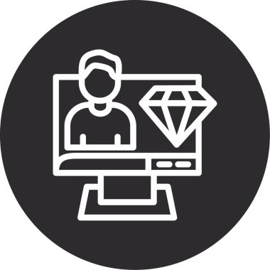 Dizüstü bilgisayar simgesi vektör çizimi