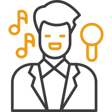 müzik çalıcı vektör çizgisi simgesi, vektör