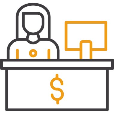 bankacılık yönetimi renkli vektör simgesi.