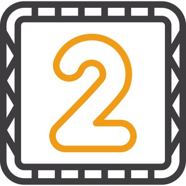 iki iki numaralı simge, vektör illüstrasyonu