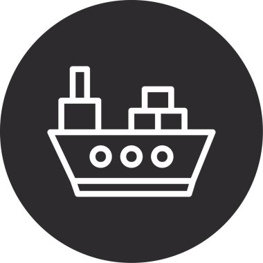 Taşıma konteynırı simgesinin vektör çizimi