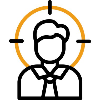 Bir insan simgesinin vektör illüstrasyonu