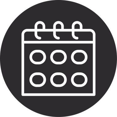 Takvim Tarihi simgesi, vektör illüstrasyonu