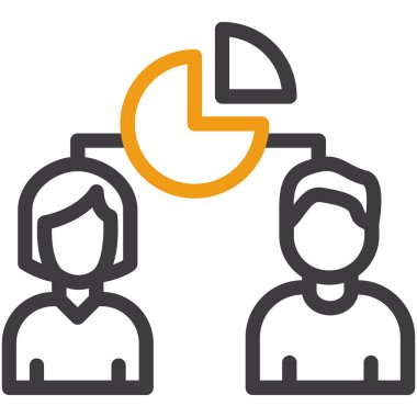 iş insanları grup simgesi ana hatlar biçiminde