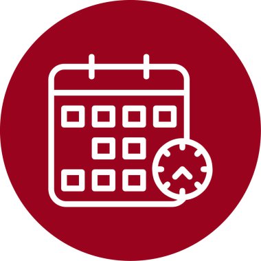 Takvim simgesinin vektör illüstrasyonu