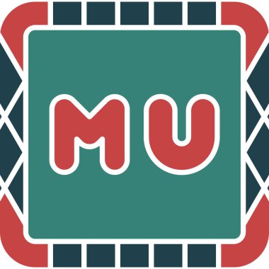 m vektör düz simge