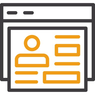 Web sayfası simgesi, vektör illüstrasyonu