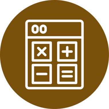 hesap makinesi simgesi vektör illüstrasyonu