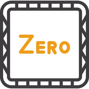 sıfır sıfır sıfır simgesi ana hat biçiminde