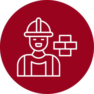 vektör inşaat işçisi ico