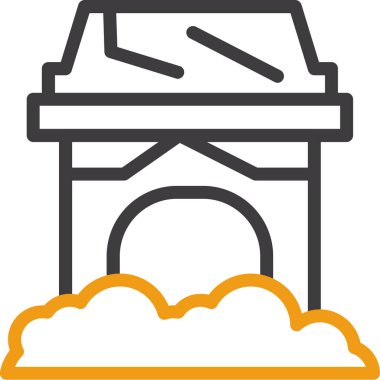 inşaat vinç simgesi ana hat biçiminde oluşturuluyor