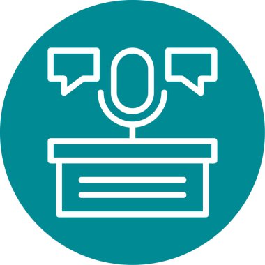 Mikrofon simgesinin vektör illüstrasyonu