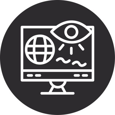 - İnternet. Web simgesi basit tasarım