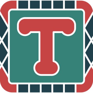 Üçgen desenli t harfi logo tasarımı