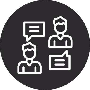 Sohbet simgesinin vektör illüstrasyonu