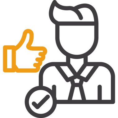 Müşteri memnuniyet servisi simgesi - ana hatları biçiminde