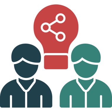 İş adamları düz simge, vektör