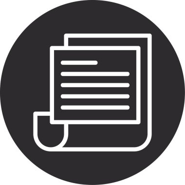 Beyaz arkaplandaki belge vektör illüstrasyonu. Birinci kalite semboller. Konsept ve grafik tasarım için ince çizgi simgesi.