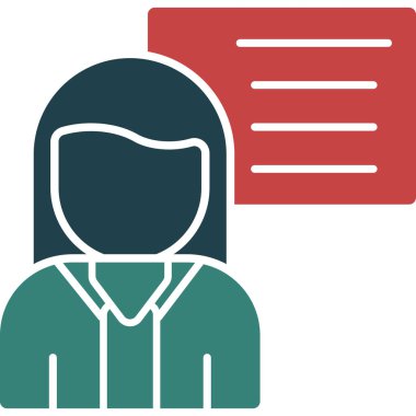 Müşteri hizmetleri düz simgesi, vektör illüstrasyonu