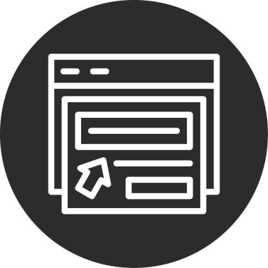 tarayıcı pencere simgesi vektör illüstrasyonu