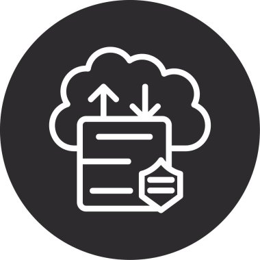 Modern bulut simgesinin vektör illüstrasyonu