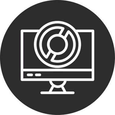 vektör lcd simgesi illüstrasyonu