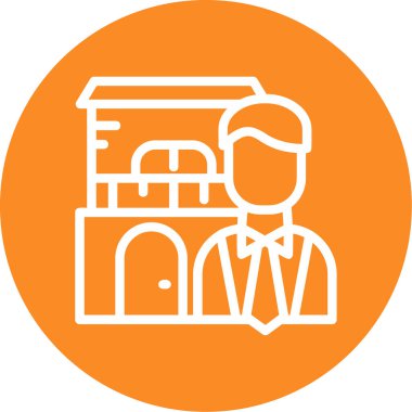 Çantalı bir adamın vektör çizimi