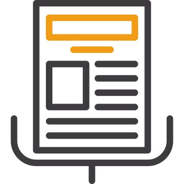 gazete makale vektör illüstrasyonu