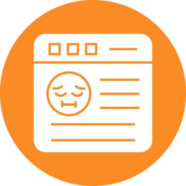 Üzücü simge vektör illüstrasyonu