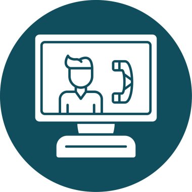 Çağrı merkezi simgesinin vektör illüstrasyonu